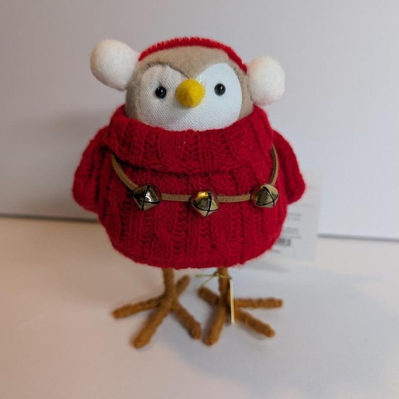 2021 Glee Bird Sweater & Bells Christmas Holiday Bird Wondershop‎ Figurine - Picture 1 of 4
